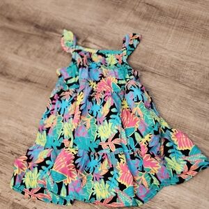 Cat & Jack Blue Pink Smocked Sundress With Pockets